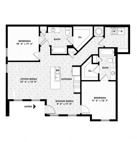 bedroom floor plan | the madison at ballston station